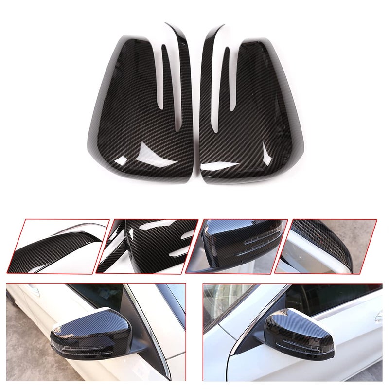YUECHI For Mercedes Benz A CLA GLA GLK Class W176 W117 X156 X204 2014-2017 Carbon Fiber Side Rear View Mirror Cover Trim - Image 4